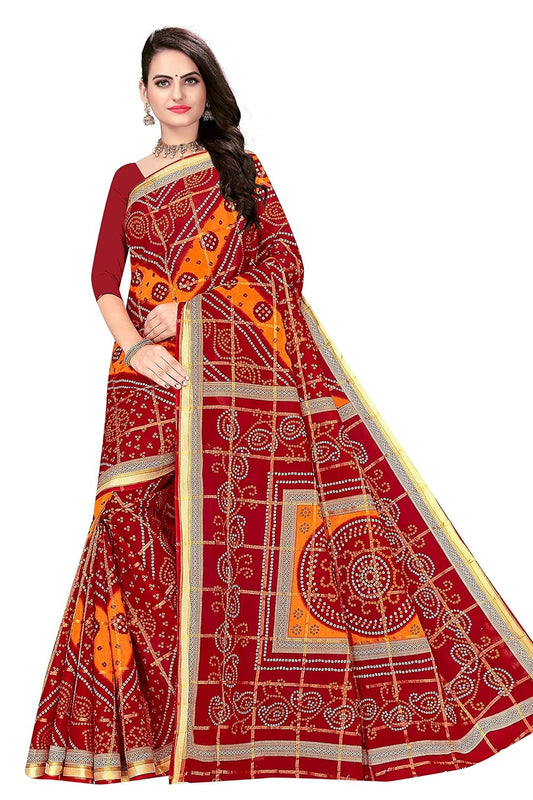 Women's Pure Cotton i Saree Without Blouse Piece