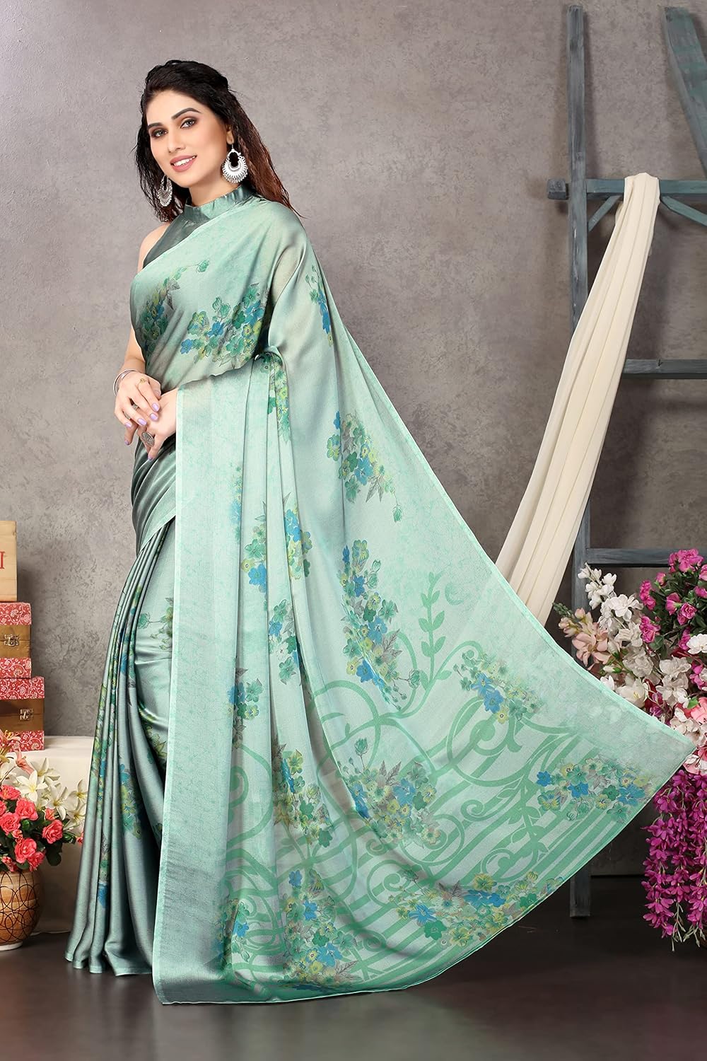 Women's Stylish Saree with Blouse Piece