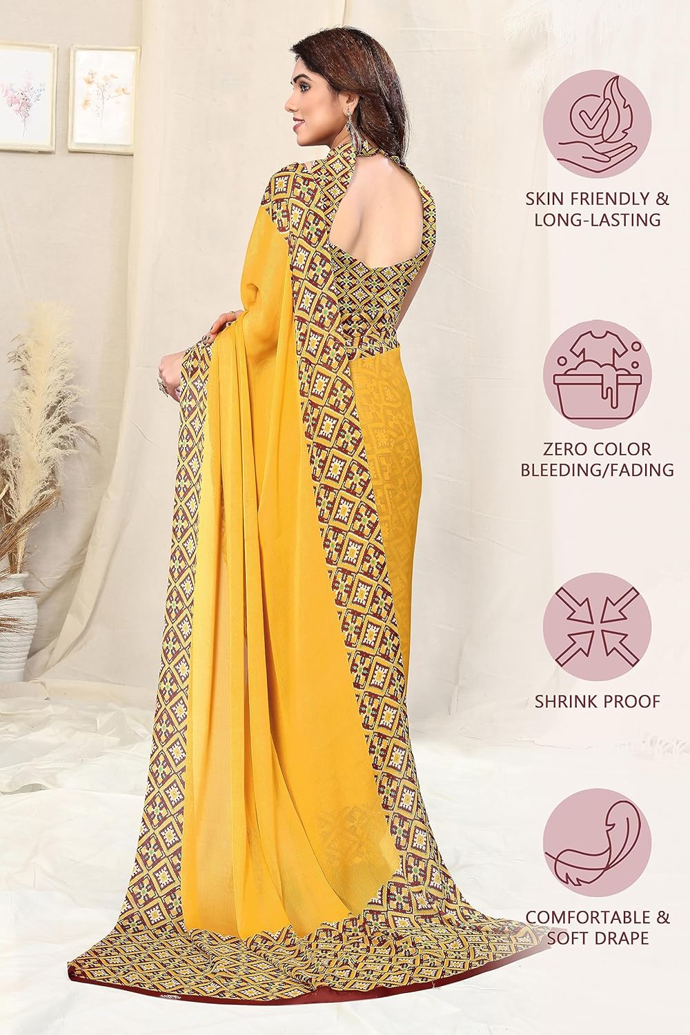 Printed Women's Saree with Blouse Piece