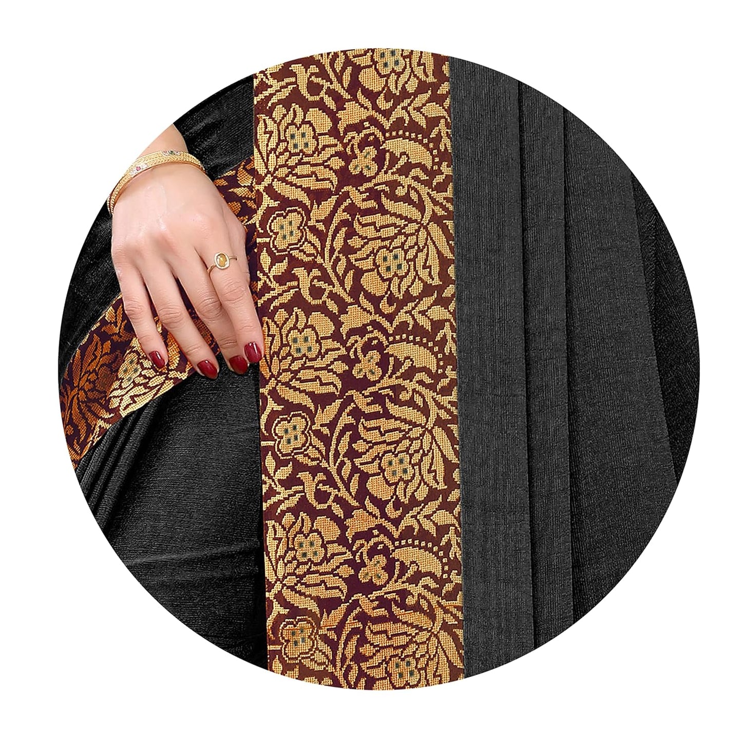 Women's Design  Printed Saree with Blouse Piece