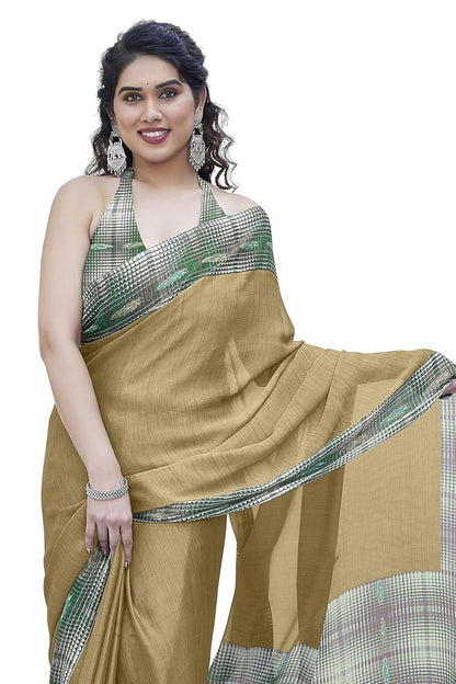 Women's Chiffon Printed Saree with BlousePiece