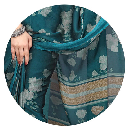 Floral Printed Saree with Blouse Piece