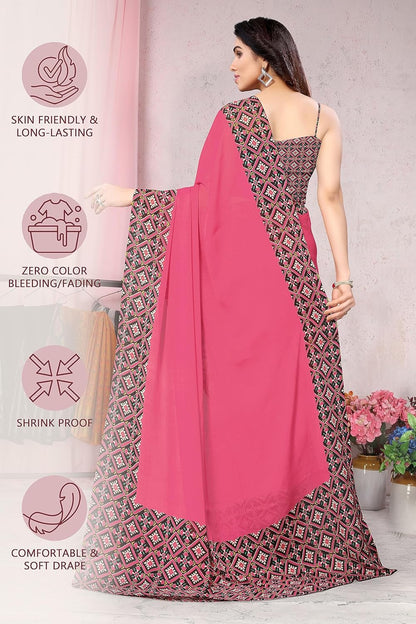 Printed Women's Saree with Blouse Piece