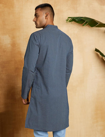 Symbol Men's Cotton Printed Long Kurta