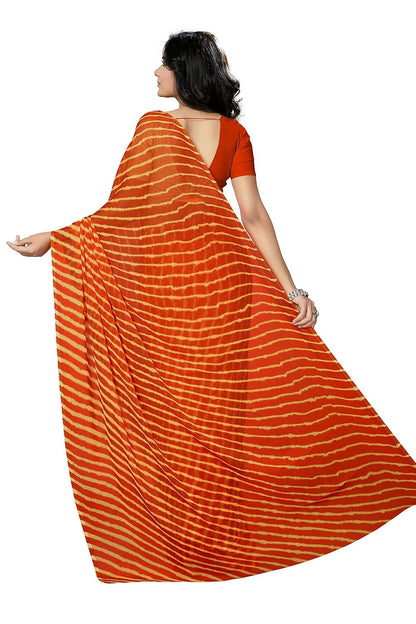 Women's Chiffon Saree without Blouse Piece