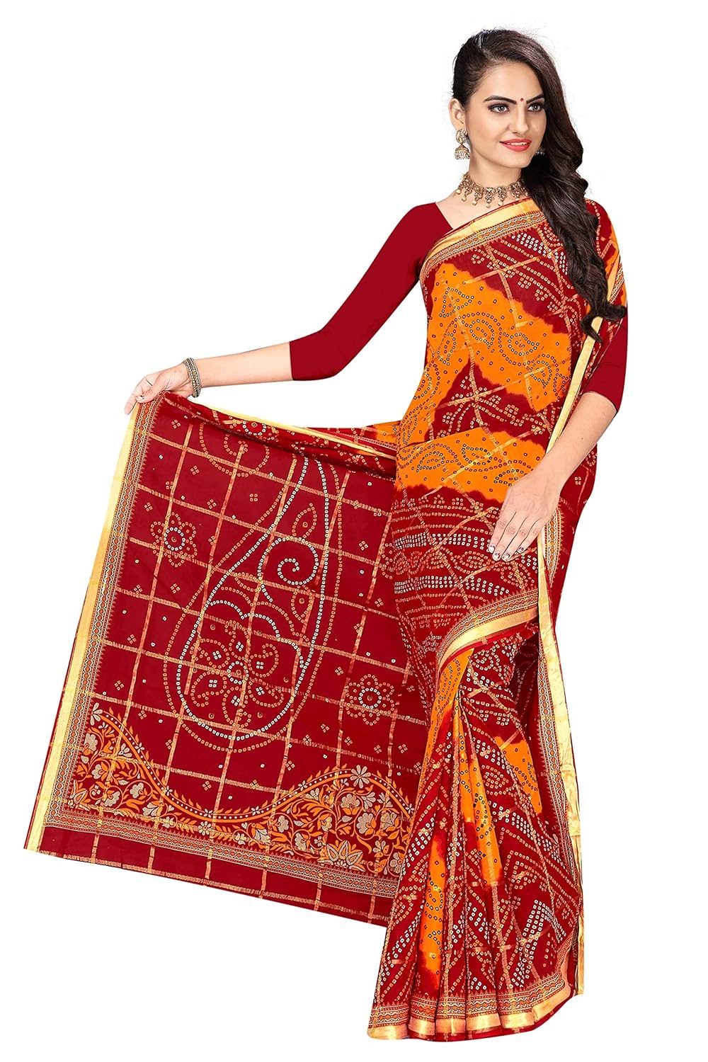 Women's Pure Cotton i Saree Without Blouse Piece