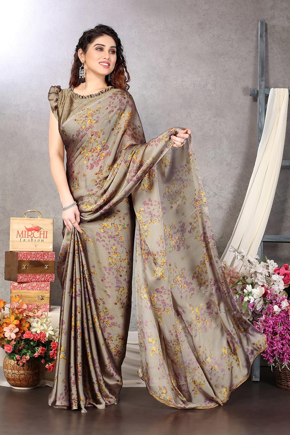 Women's Stylish Saree with Blouse Piece