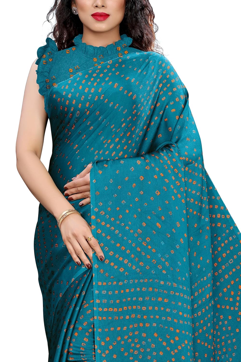 Women's Design  Printed Saree with Blouse Piece