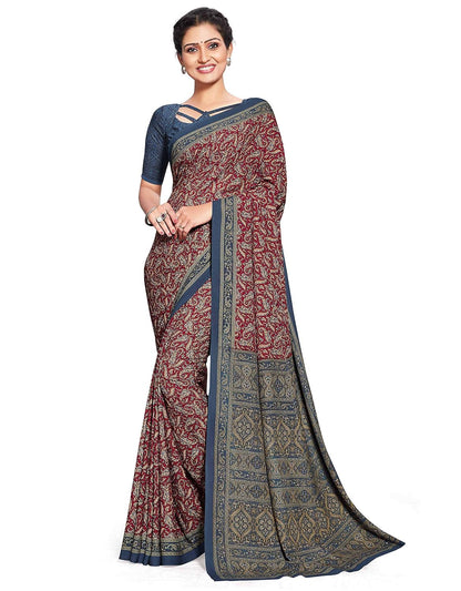 Women's Silk Blend Saree With Unstitched Blouse Piece