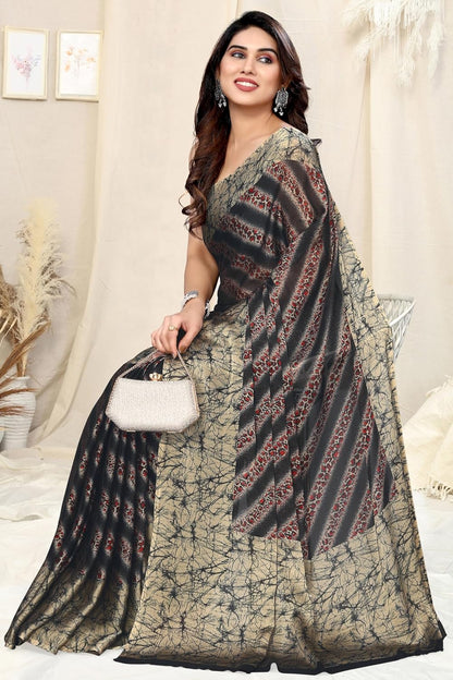MIRCHI FASHION Women's Saree with Blouse Piece