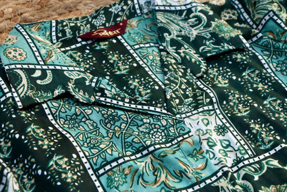 Women's Cotton Blend Floral Printed A-line Kurta