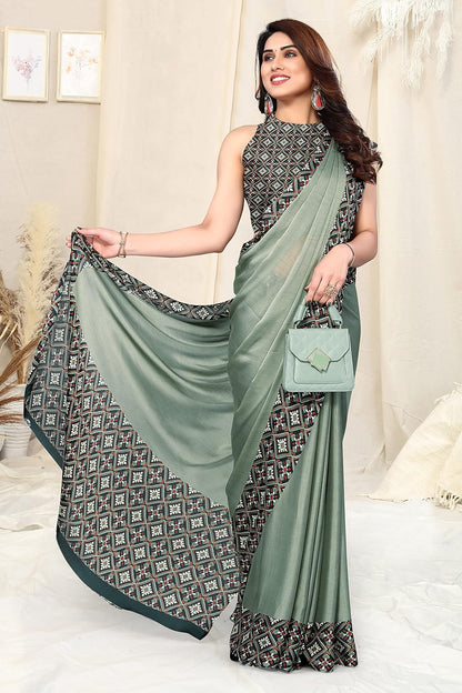Printed Women's Saree with Blouse Piece