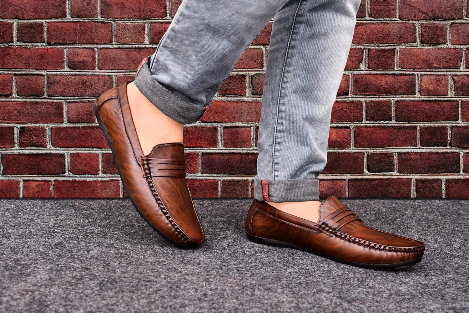 Karaddi Loafer for Men's Shoes Tan Brown Black Shoe - alphahostel.in