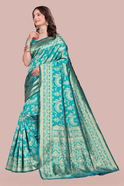 Women's Banarasi Saree Pure Kanjivaram Style Silk Saree