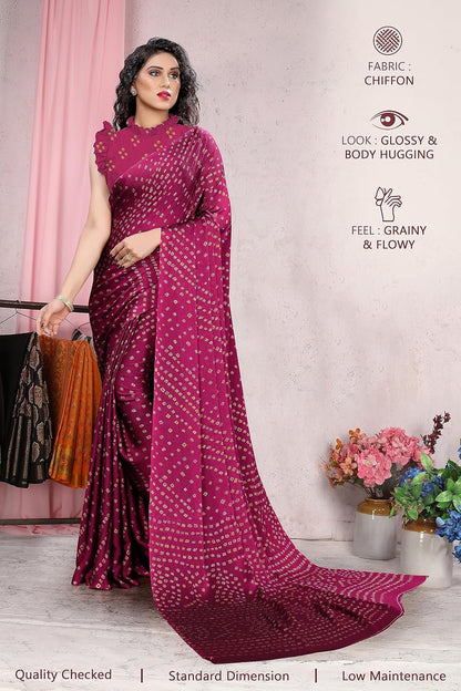 Women's Design  Printed Saree with Blouse Piece
