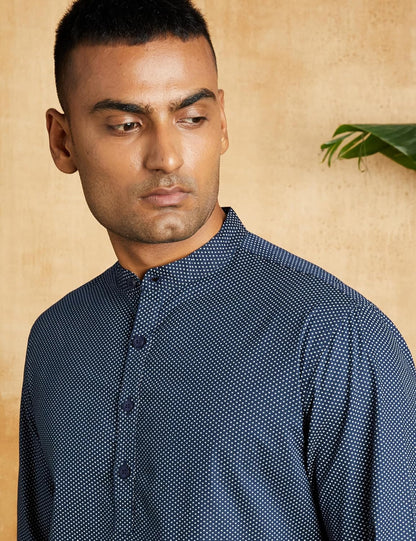 Symbol Men's Cotton Printed Long Kurta