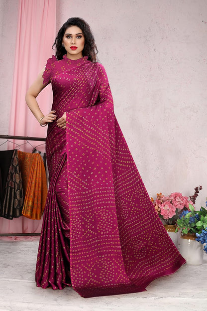 Women's Design  Printed Saree with Blouse Piece