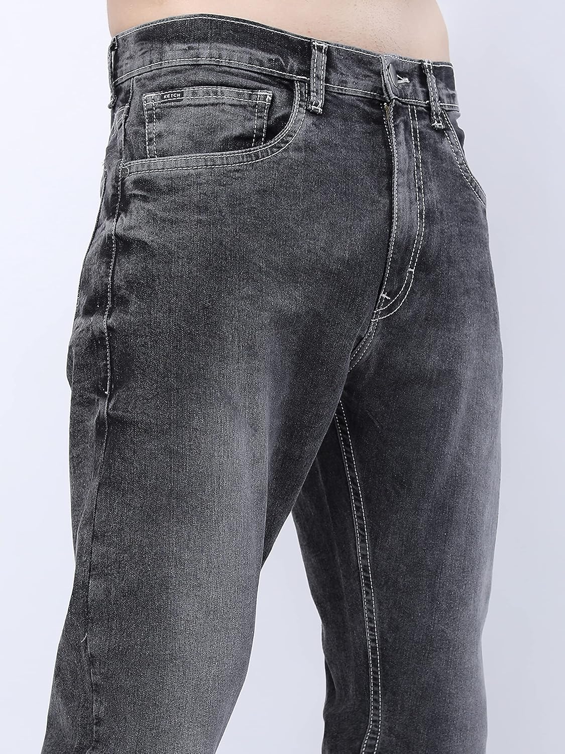 KETCH Men's Stretch Fit Mid Rise Bootcut Mid-Rise