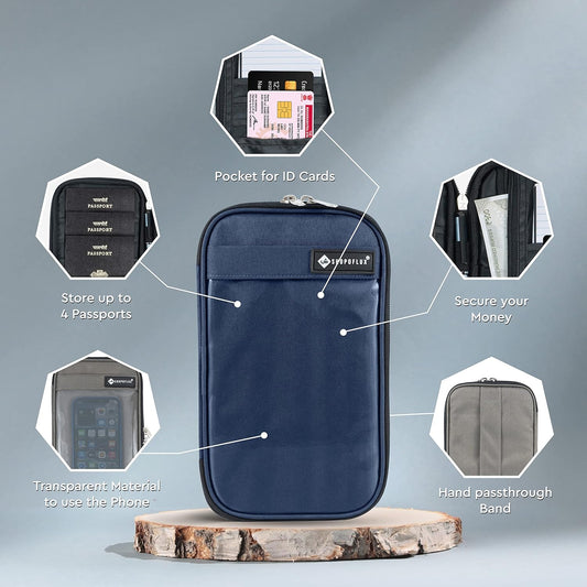 SHOPOFLUX Polyester Travel Passport Cover Organizer