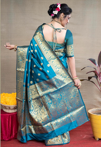 Sugathari Women's Banarasi Saree Pure Kanjivaram Silk Saree