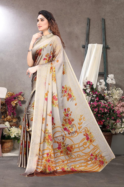 Women's Stylish Saree with Blouse Piece