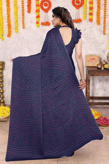 Women's Design  Printed Saree with Blouse Piece
