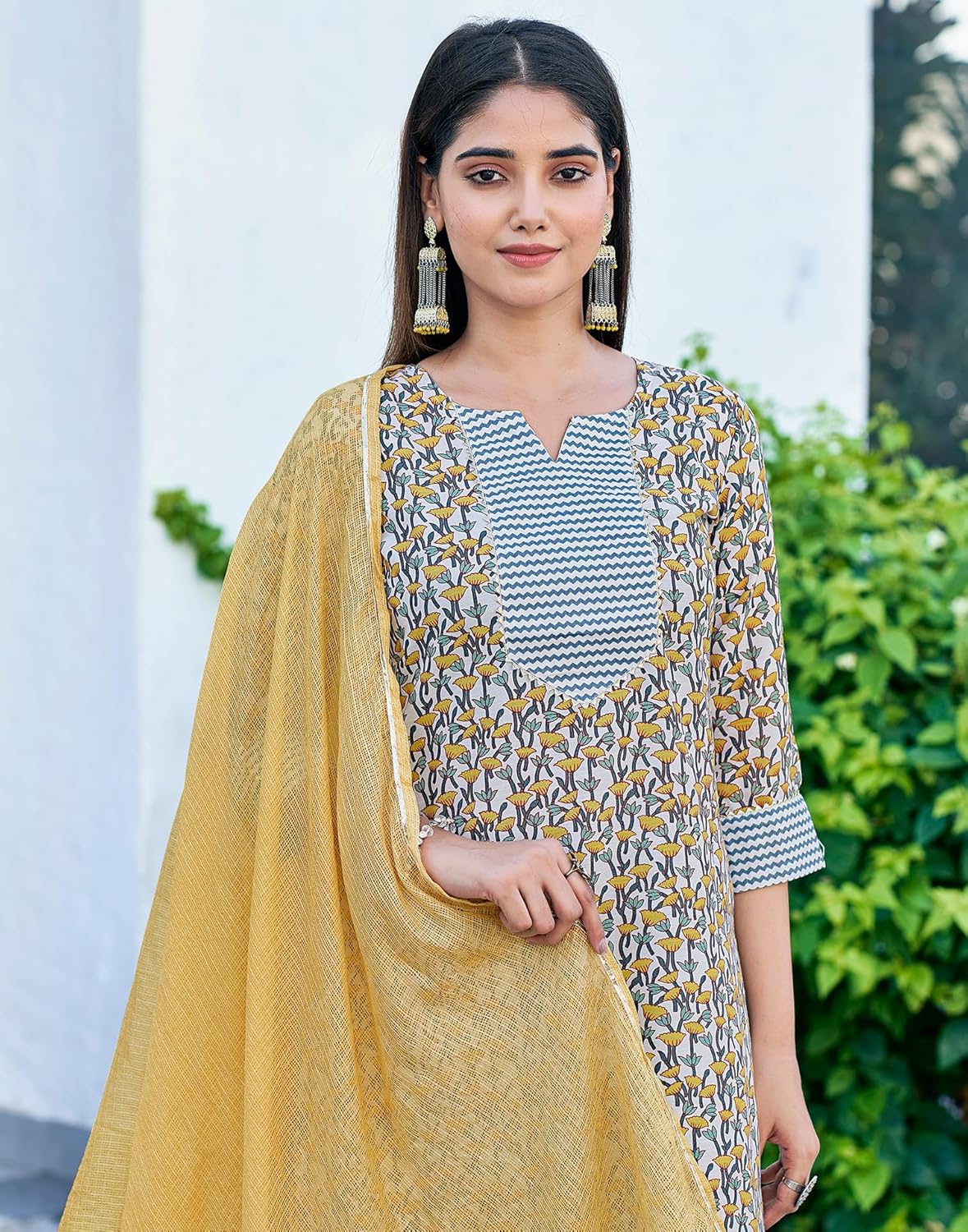 SIRIL Women's Cotton Blend Printed