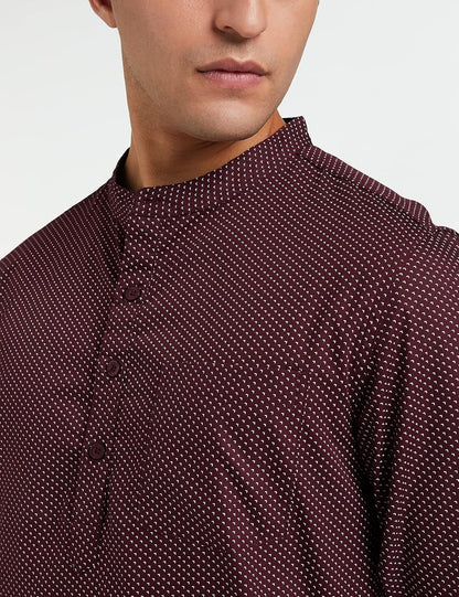 Symbol Men's Cotton Printed Short Kurta