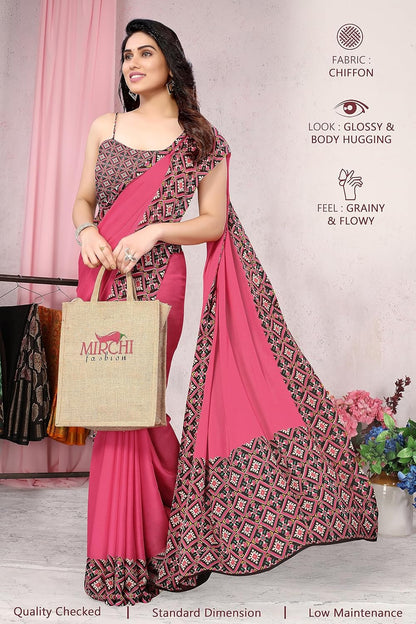 Printed Women's Saree with Blouse Piece