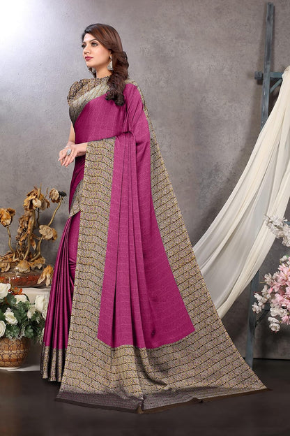 Women's Design  Printed Saree with Blouse Piece