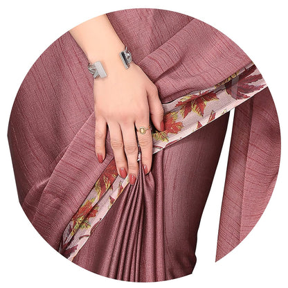 Chiffon Printed Women Saree with Blouse Piece