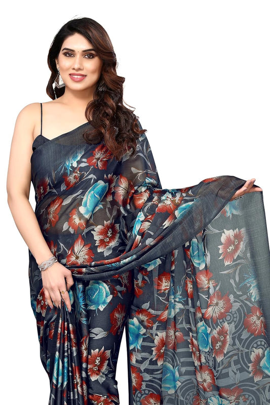 Women's  Printed Saree with Blouse Piece