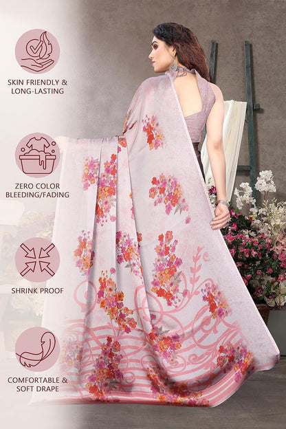 Women's Stylish Saree with Blouse Piece