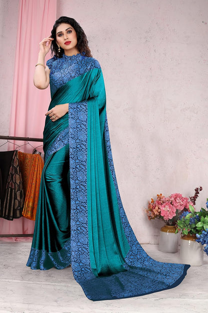 Women's Design  Printed Saree with Blouse Piece