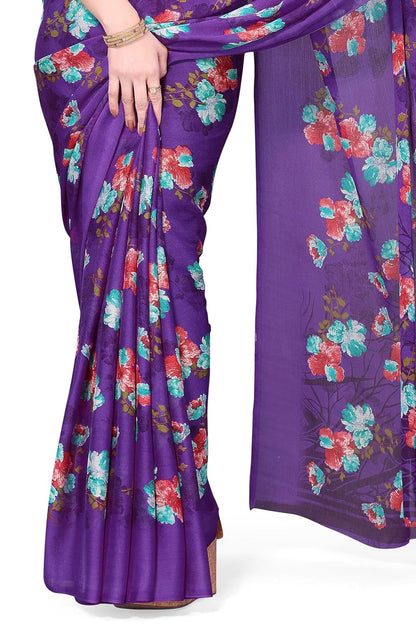 Floral Printed Saree with Blouse Piece