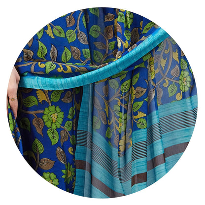 Floral Printed Saree with Blouse Piece