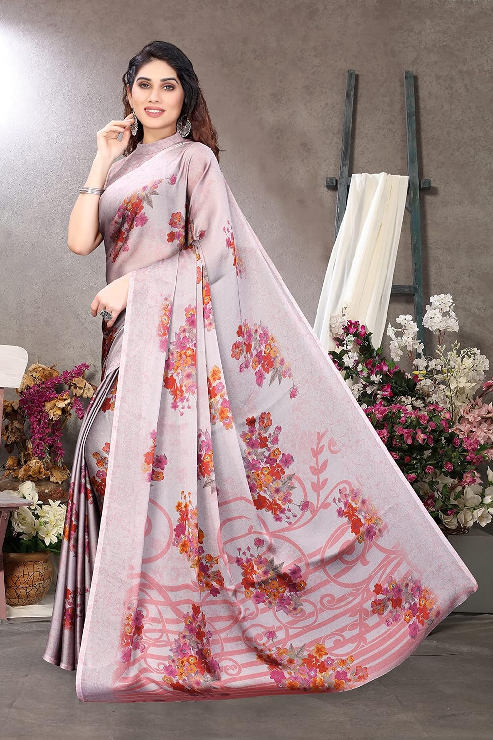 Women's Stylish Saree with Blouse Piece
