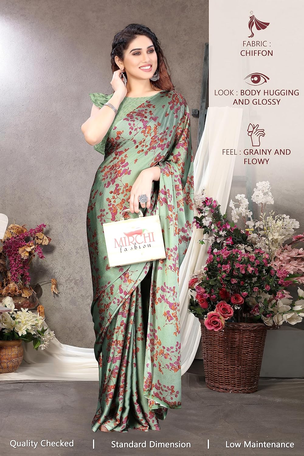 Women's Stylish Saree with Blouse Piece