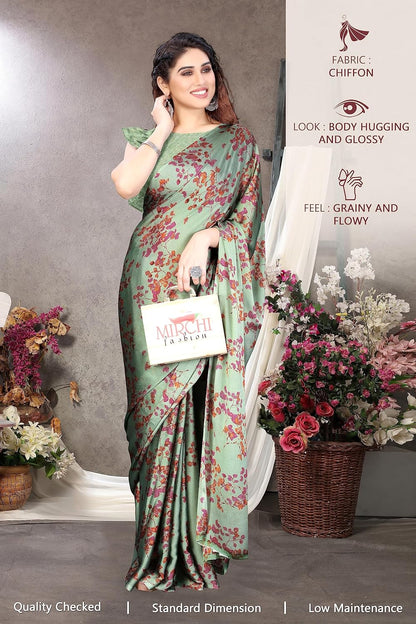 Women's Stylish Saree with Blouse Piece