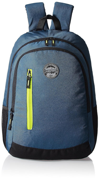 Gear Navy Blue and Green Casual Backpack