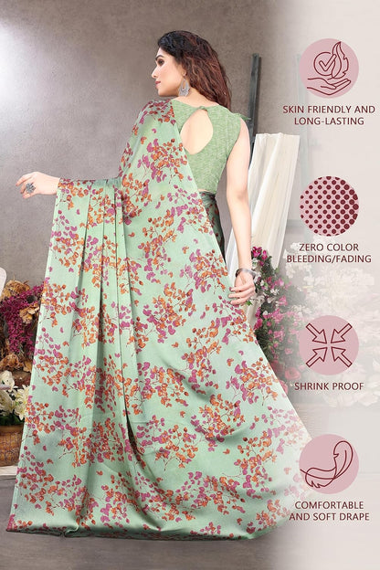Women's Stylish Saree with Blouse Piece