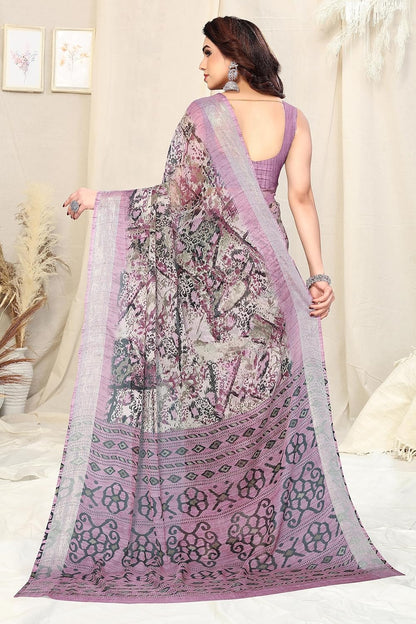 MIRCHI FASHION Women's Saree with Blouse Piece