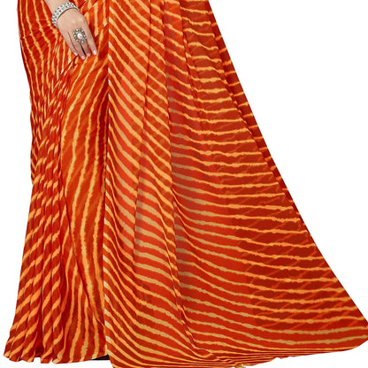 Women's Chiffon Saree without Blouse Piece