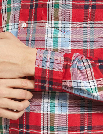 The Indian Garage Co Men's Cotton Slim Fit Checkered