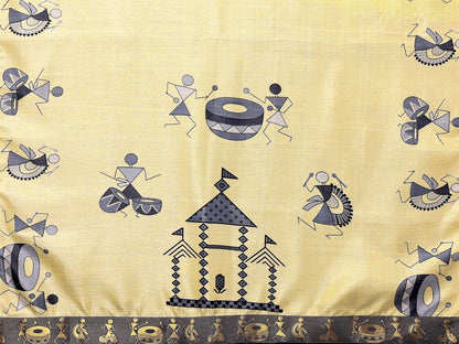 Yashika Women's Printed Kalamkari Art Silk Saree