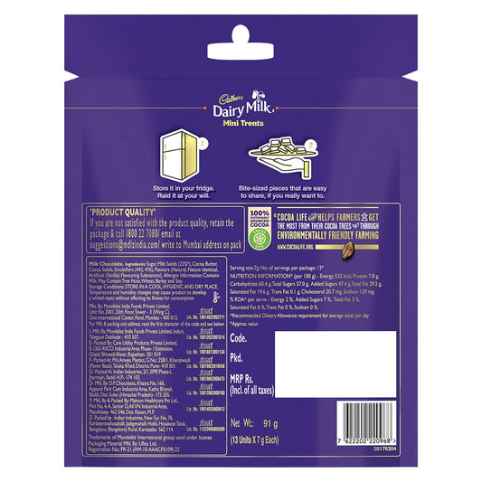 Cadbury Dairy Milk Mini Treats Small Chocolate Pack