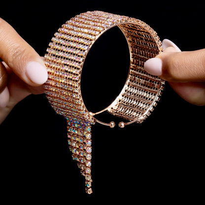 Crystal Bangle Bracelet (Adjustable Size)