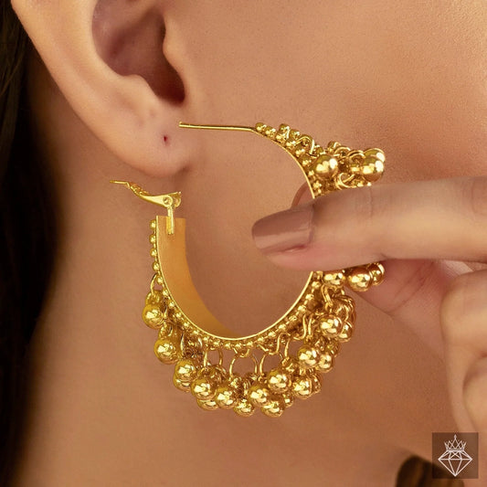 Golden Ghungroo Earrings