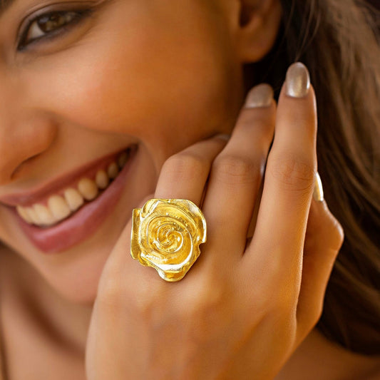 Rose Flower Ring (Adjustable Size)