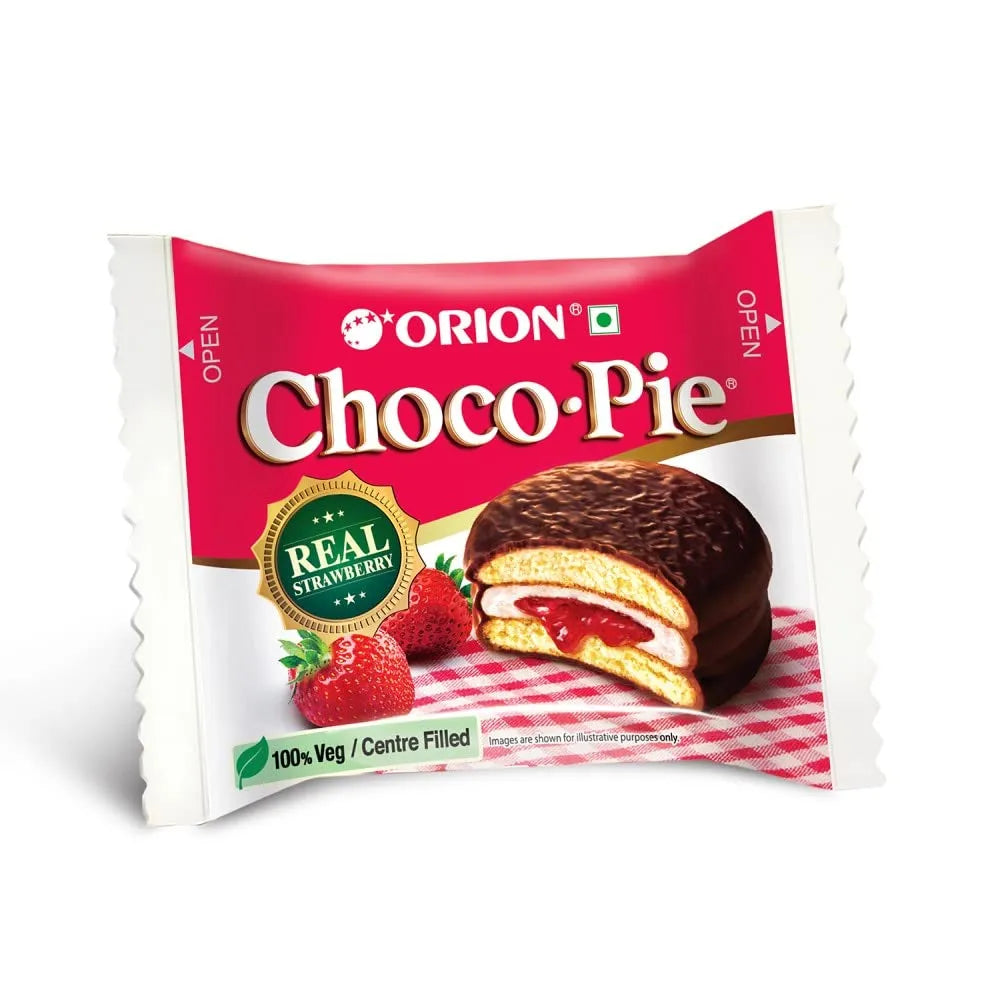 Orion Strawberry Choco Pie | Artificial Colour-free 336g